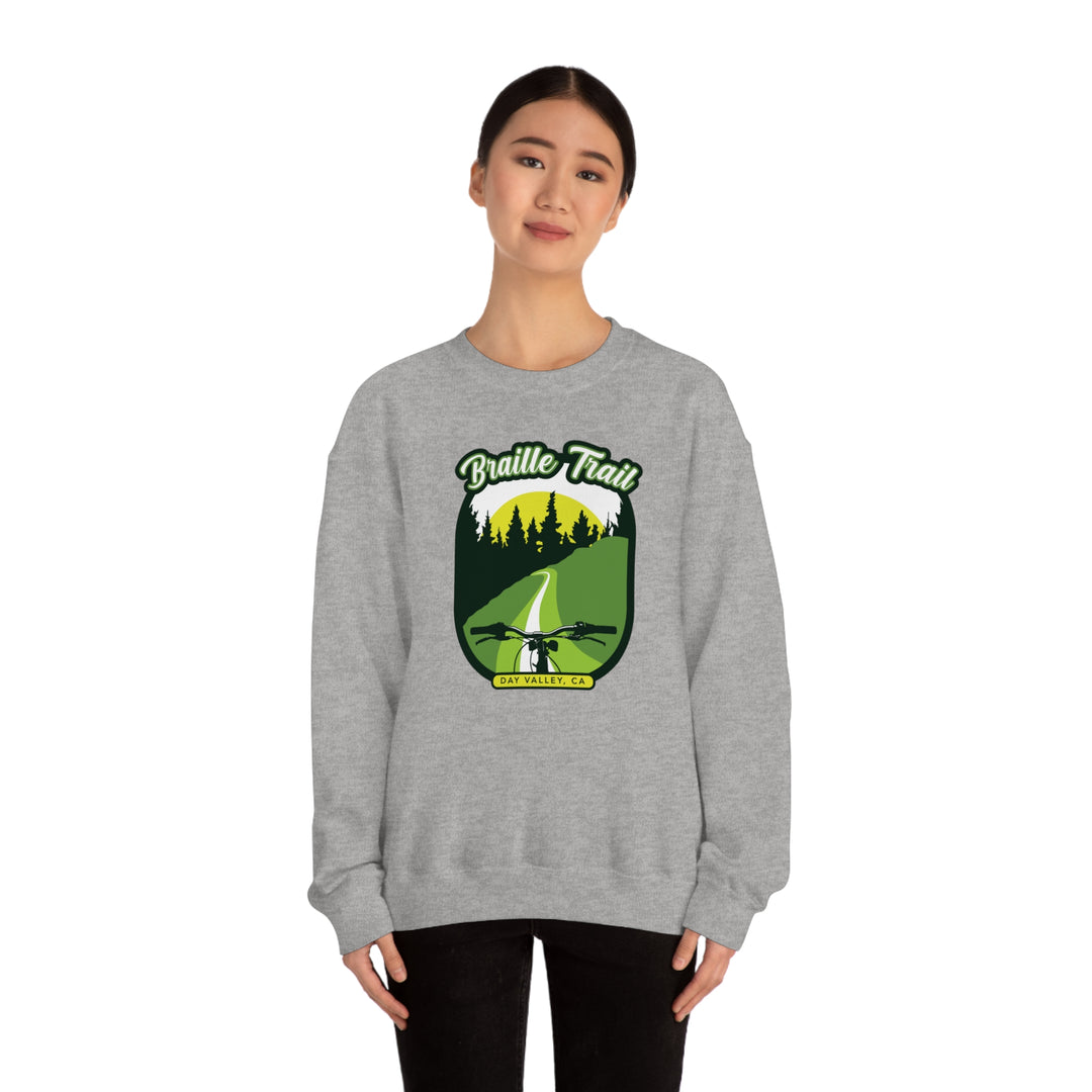 Braille Trail - Day Valley, CA Unisex Heavy Blend Crewneck Sweatshirt