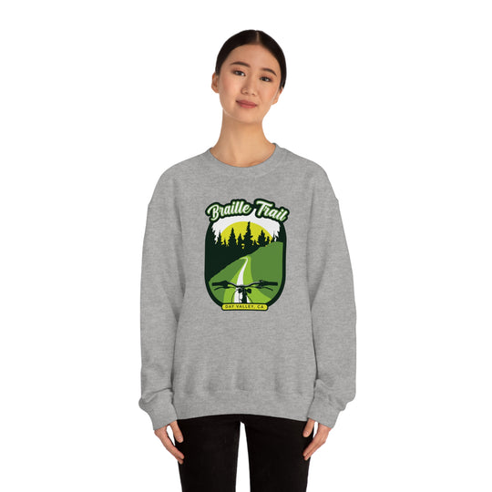 Braille Trail - Day Valley, CA Unisex Heavy Blend Crewneck Sweatshirt