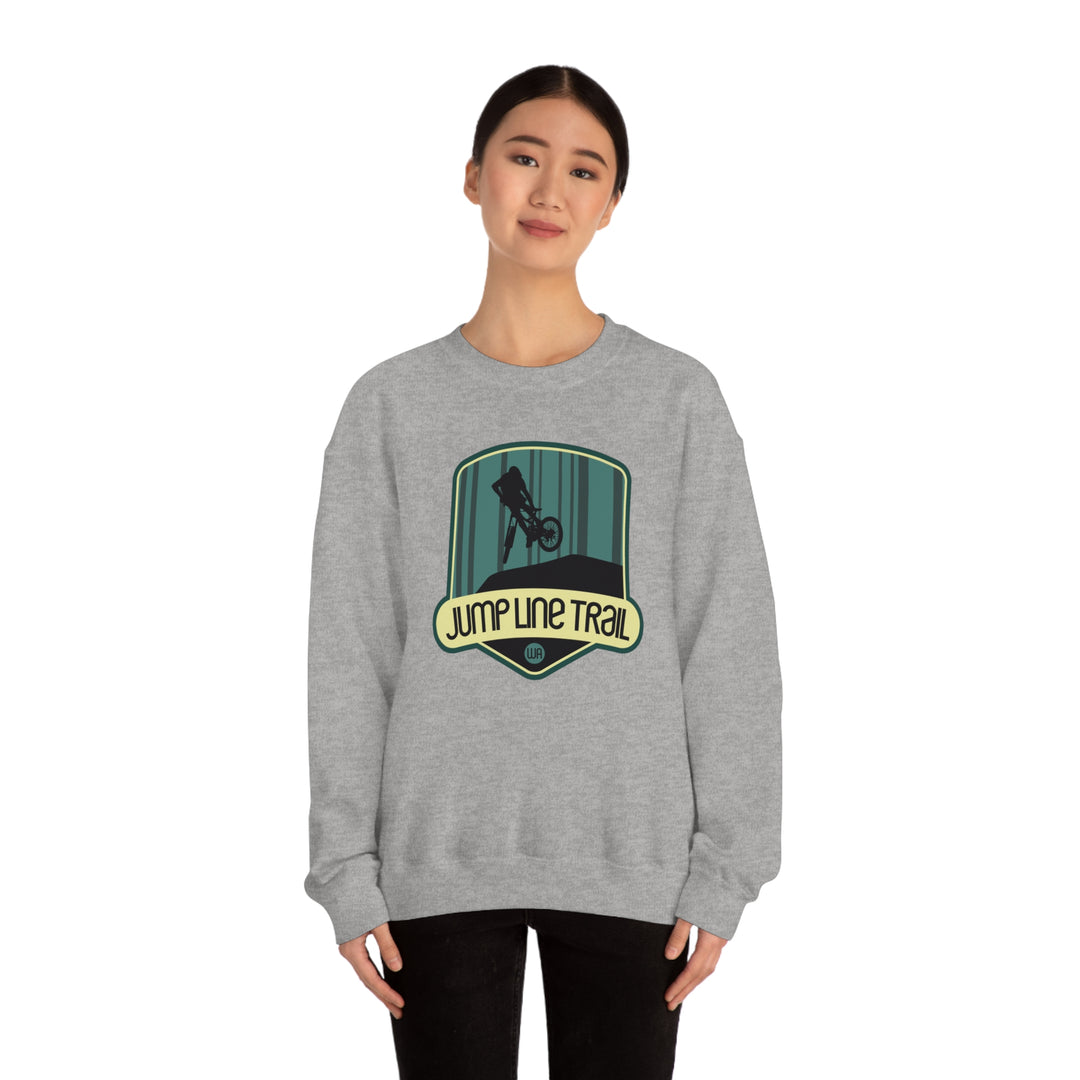 Jump Line Trail - Washington Unisex Heavy Blend Crewneck Sweatshirt