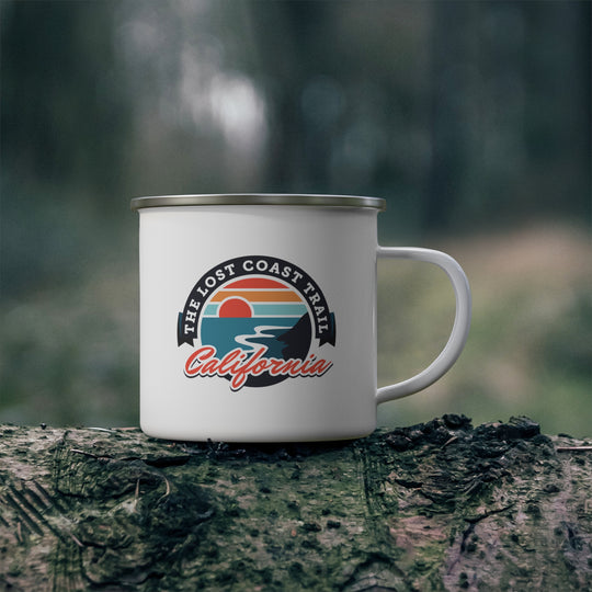 The Lost Coast Trail Enamel Camping Mug - California, USA hiker gift