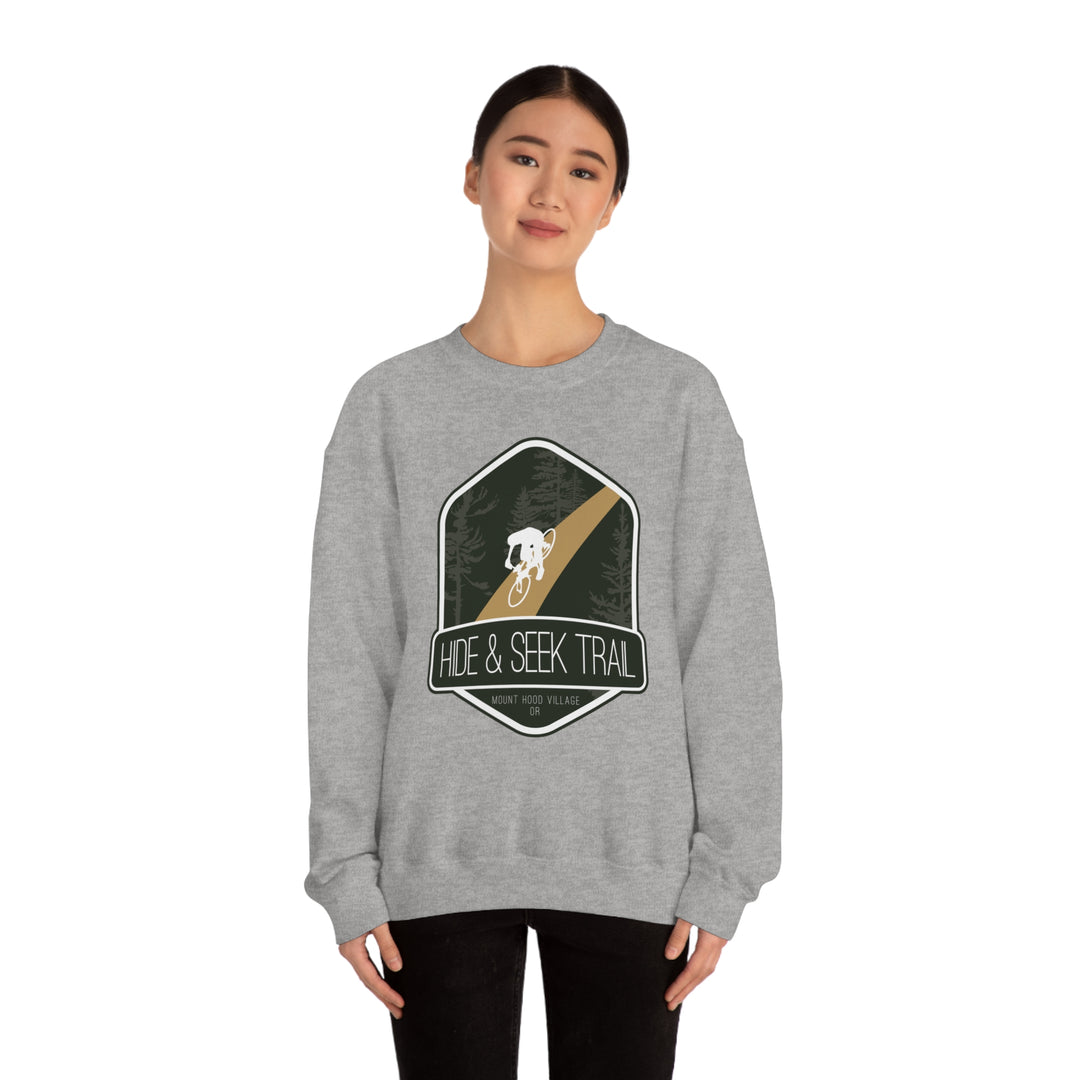 Hide and Seek Trail - Mount Hood Village, Oregon Unisex Heavy Blend Crewneck Sweatshirt