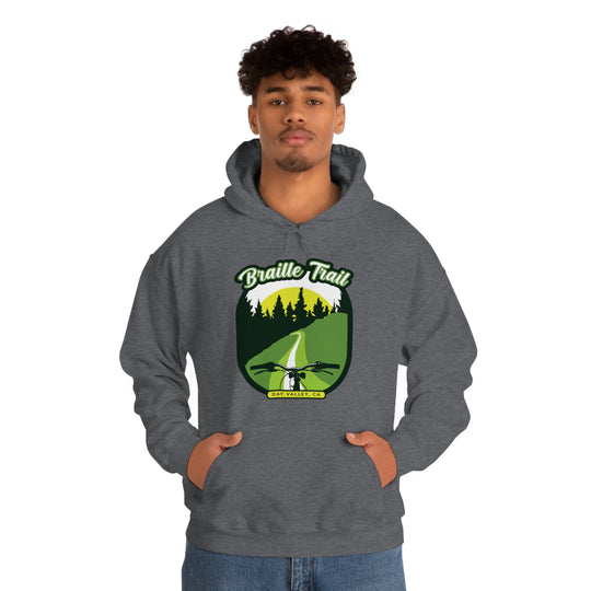 Braille Trail - Day Valley, CA Unisex Heavy Blend Hooded Sweatshirt