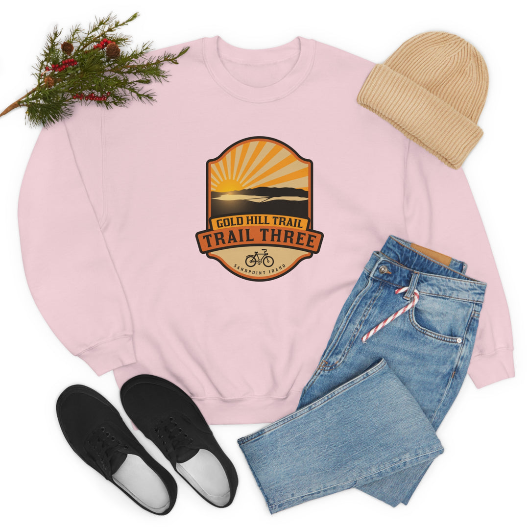 Gold Hill Trail (Trail 3) - Sandpoint, Idaho Unisex Heavy Blend Crewneck Sweatshirt