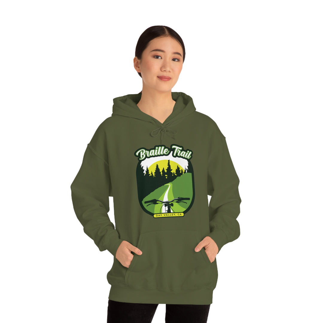 Braille Trail - Day Valley, CA Unisex Heavy Blend Hooded Sweatshirt