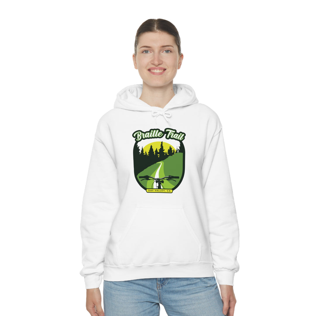 Braille Trail - Day Valley, CA Unisex Heavy Blend Hooded Sweatshirt