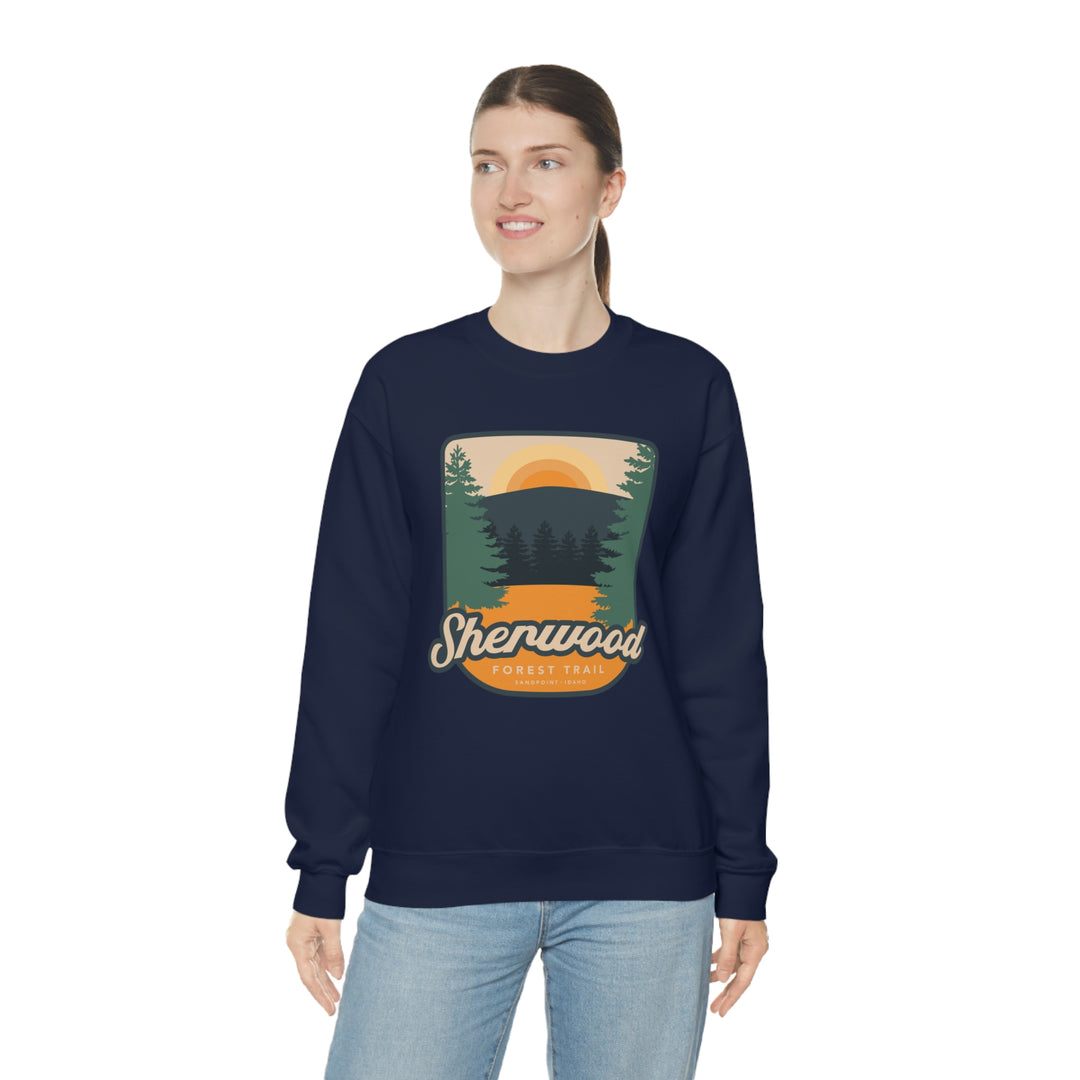 Sherwood Forest Trail - Sandpoint, Idaho Unisex Heavy Blend Crewneck Sweatshirt