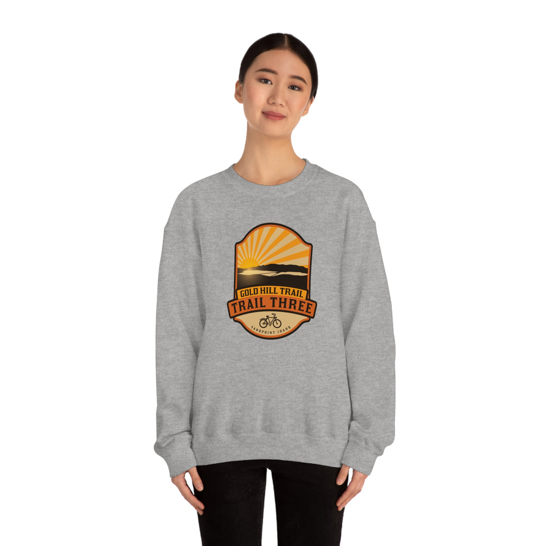 Gold Hill Trail (Trail 3) - Sandpoint, Idaho Unisex Heavy Blend Crewneck Sweatshirt