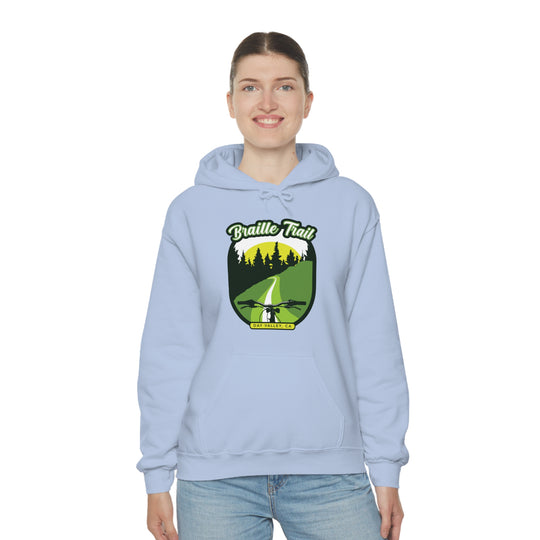 Braille Trail - Day Valley, CA Unisex Heavy Blend Hooded Sweatshirt