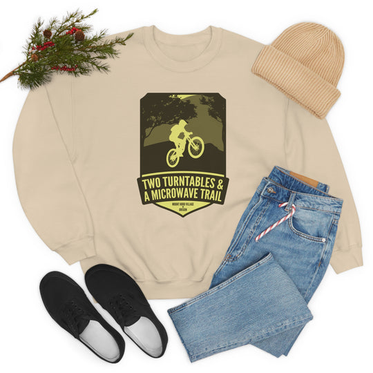 Two Turntables and a Microwave Trail - Mount Hood Village, OR Unisex Heavy Blend Crewneck Sweatshirt