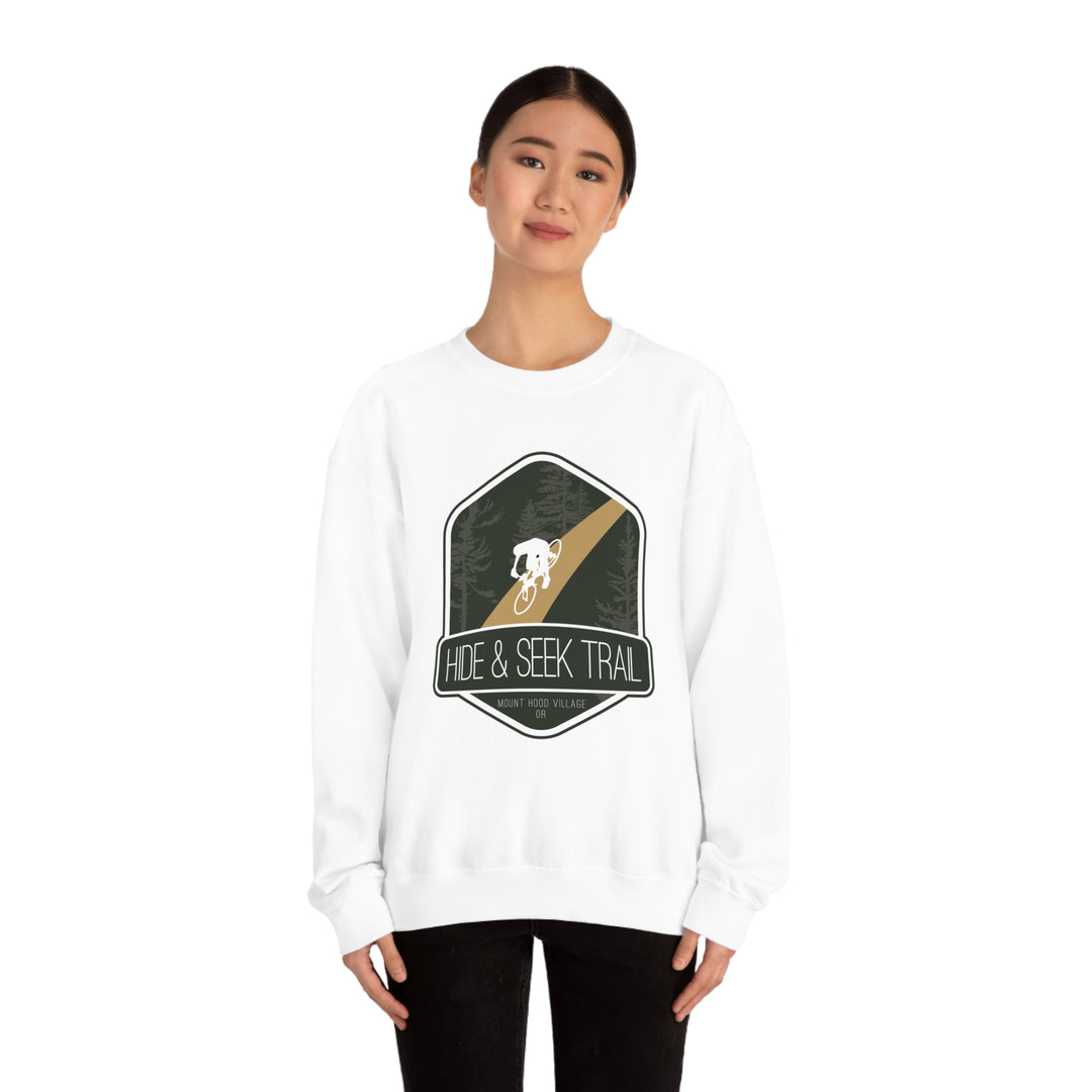 Hide and Seek Trail - Mount Hood Village, Oregon Unisex Heavy Blend Crewneck Sweatshirt