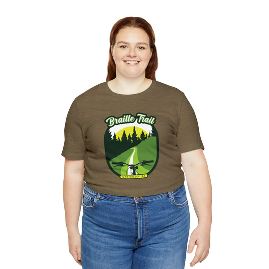 Braille Trail - Day Valley, CA Unisex Tee Shirt