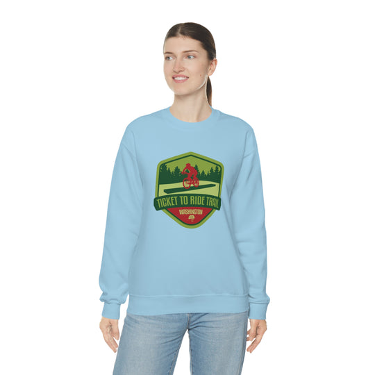 Ticket to Ride Trail - Washington State Unisex Heavy Blend Crewneck Sweatshirt