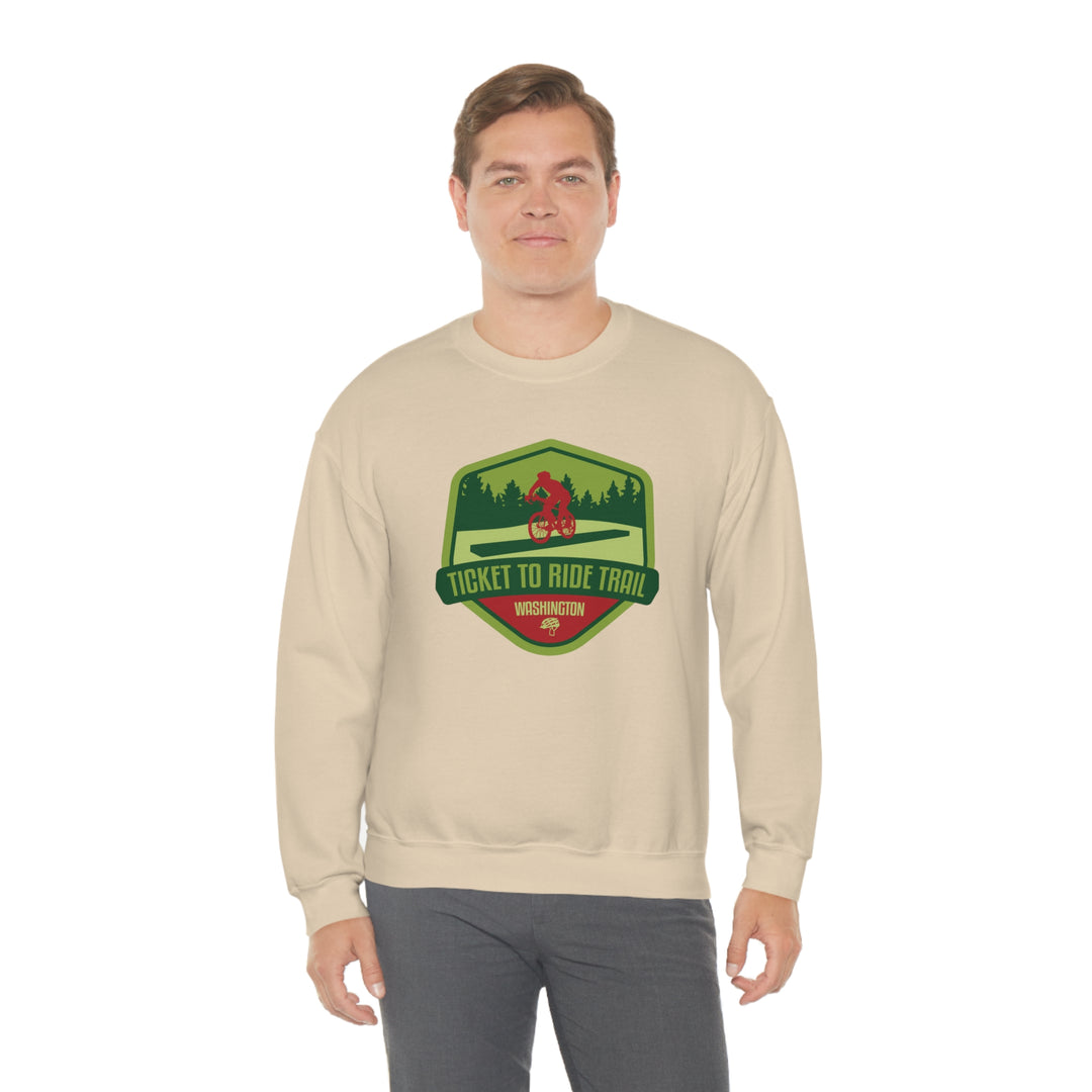 Ticket to Ride Trail - Washington State Unisex Heavy Blend Crewneck Sweatshirt