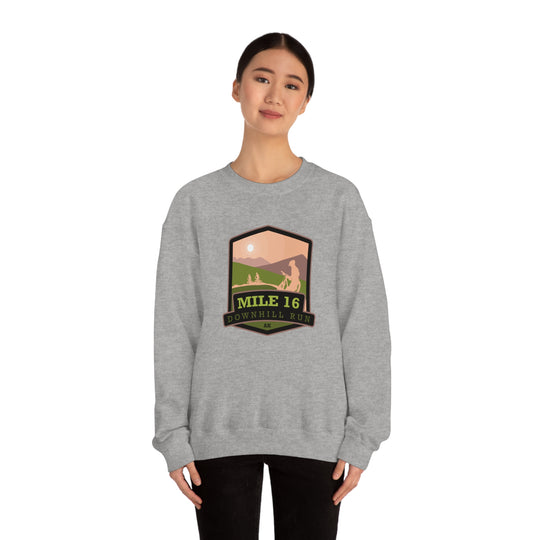 Mile 16 Downhill Run - Alaska Unisex Heavy Blend Crewneck Sweatshirt