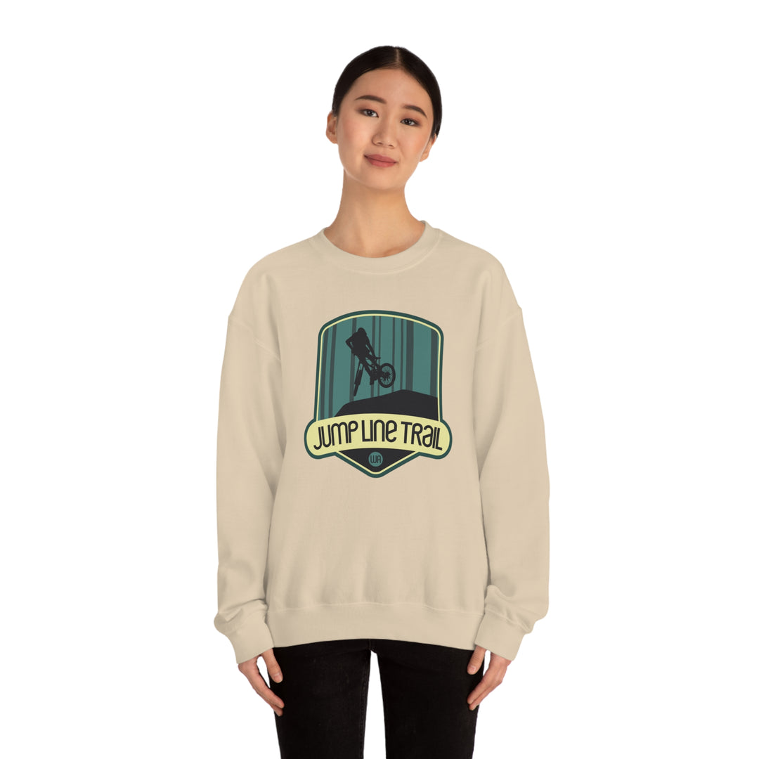 Jump Line Trail - Washington Unisex Heavy Blend Crewneck Sweatshirt