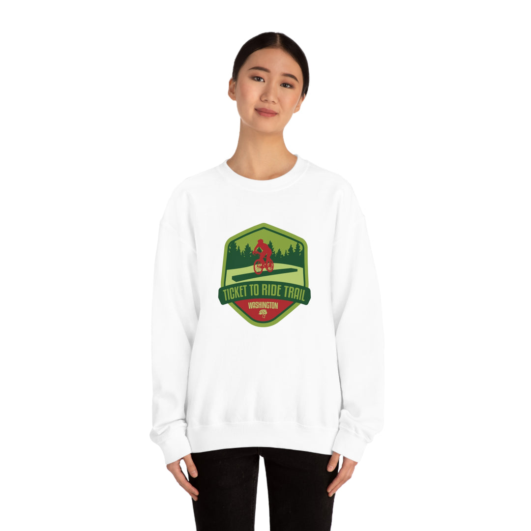 Ticket to Ride Trail - Washington State Unisex Heavy Blend Crewneck Sweatshirt