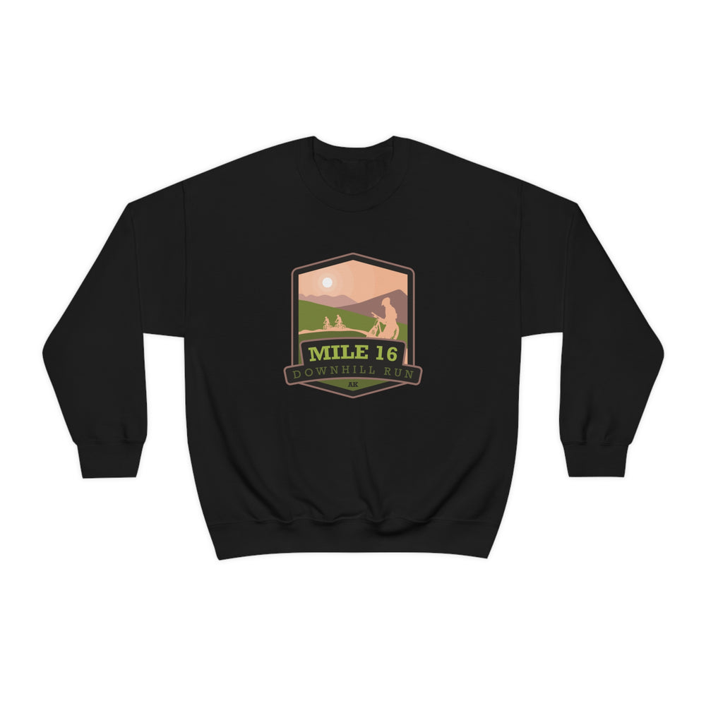 Mile 16 Downhill Run - Alaska Unisex Heavy Blend Crewneck Sweatshirt