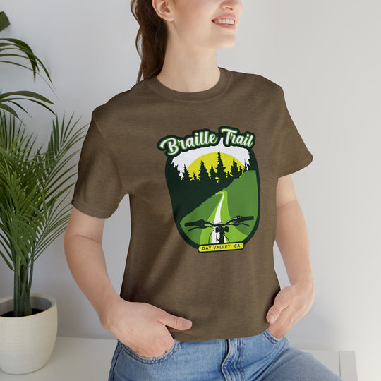 Braille Trail - Day Valley, CA Unisex Tee Shirt