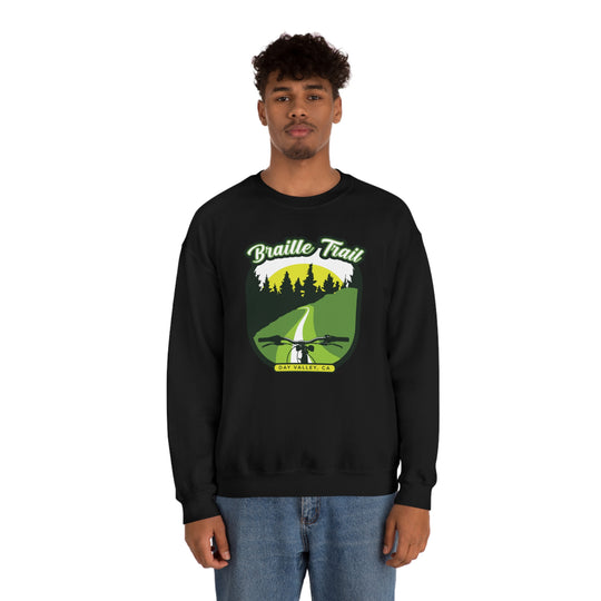 Braille Trail - Day Valley, CA Unisex Heavy Blend Crewneck Sweatshirt