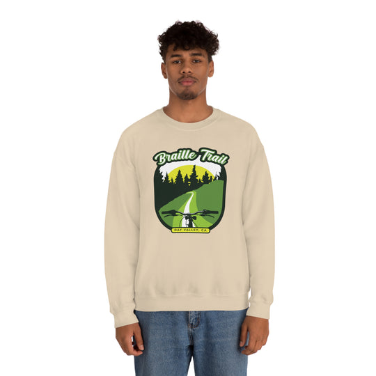 Braille Trail - Day Valley, CA Unisex Heavy Blend Crewneck Sweatshirt