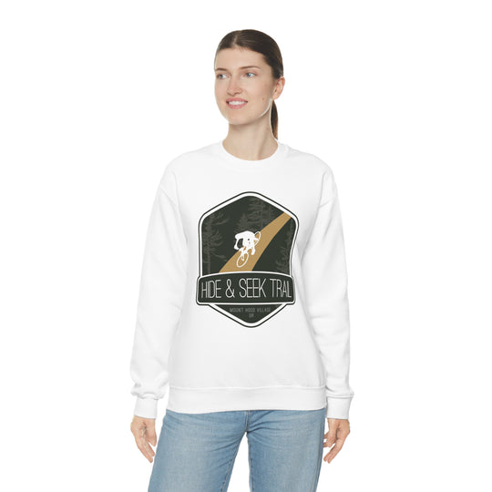 Hide and Seek Trail - Mount Hood Village, Oregon Unisex Heavy Blend Crewneck Sweatshirt