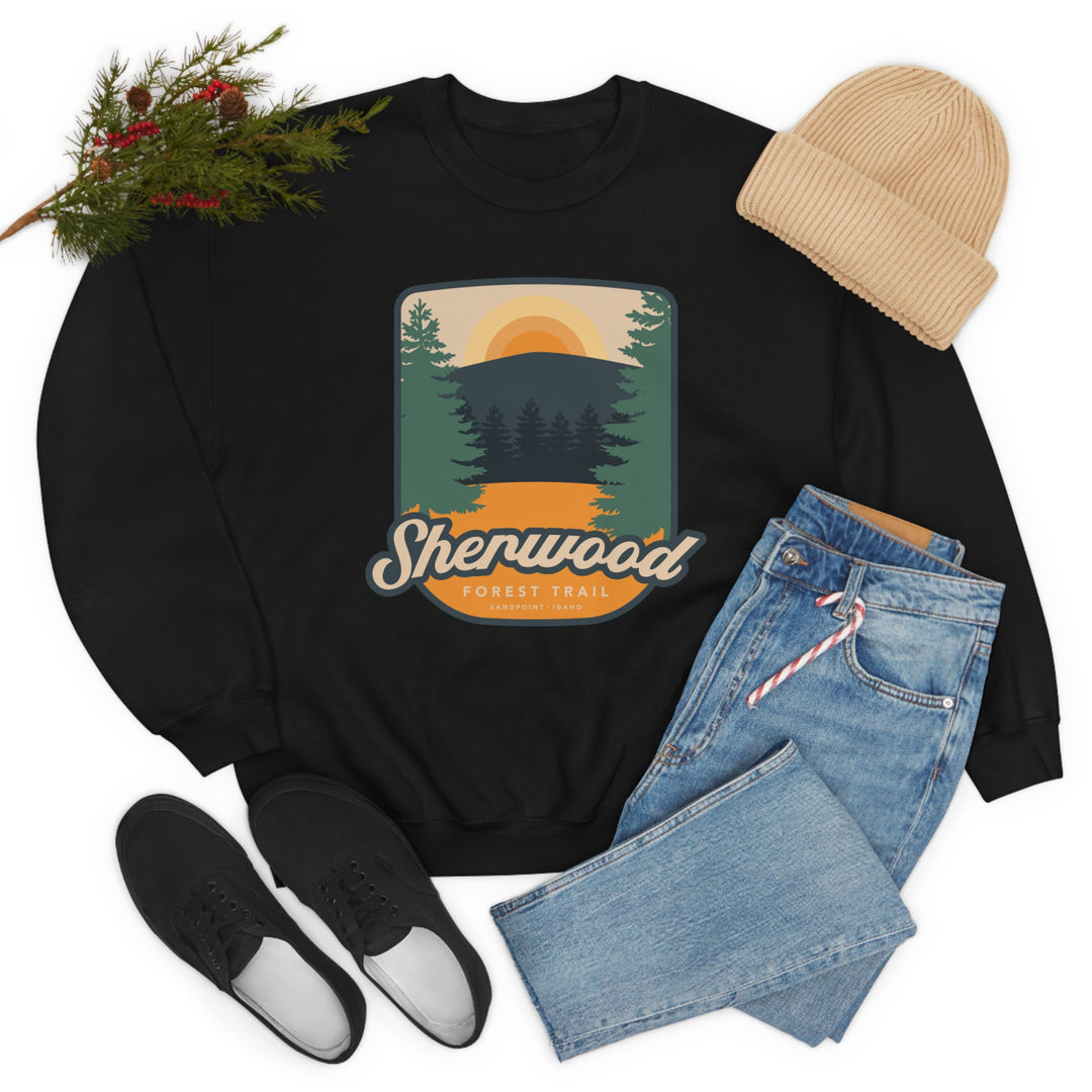 Sherwood Forest Trail - Sandpoint, Idaho Unisex Heavy Blend Crewneck Sweatshirt