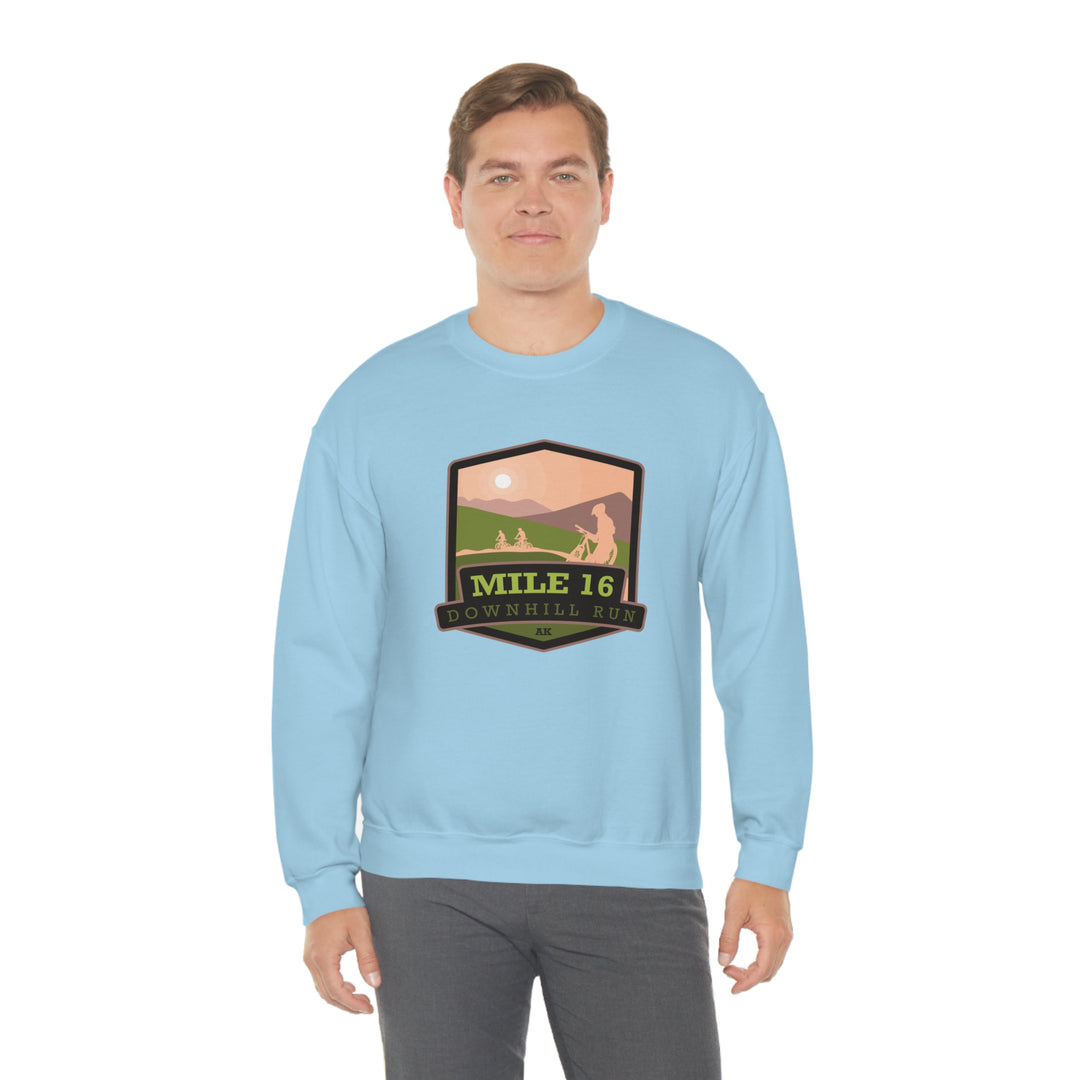 Mile 16 Downhill Run - Alaska Unisex Heavy Blend Crewneck Sweatshirt