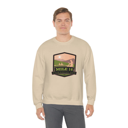 Mile 16 Downhill Run - Alaska Unisex Heavy Blend Crewneck Sweatshirt