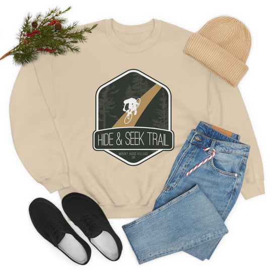 Hide and Seek Trail - Mount Hood Village, Oregon Unisex Heavy Blend Crewneck Sweatshirt