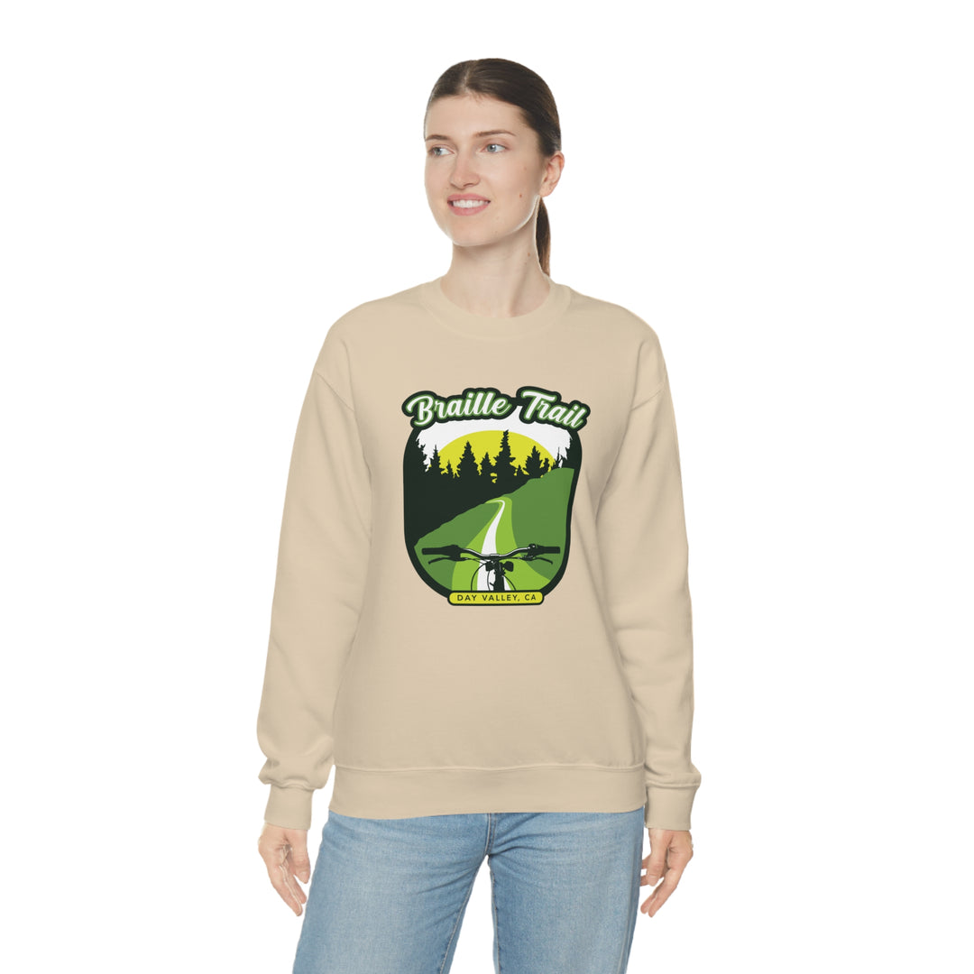 Braille Trail - Day Valley, CA Unisex Heavy Blend Crewneck Sweatshirt