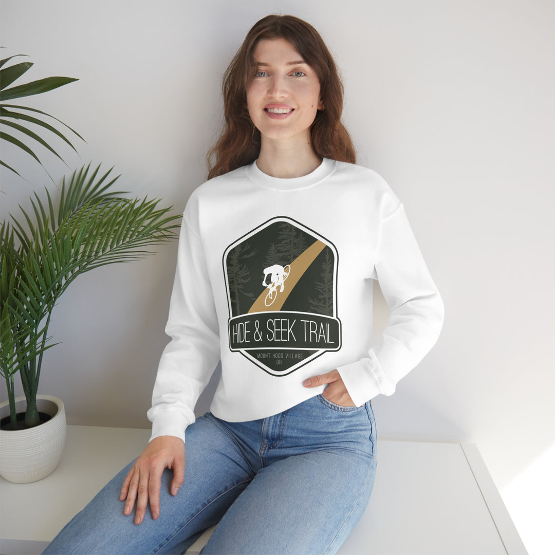 Hide and Seek Trail - Mount Hood Village, Oregon Unisex Heavy Blend Crewneck Sweatshirt