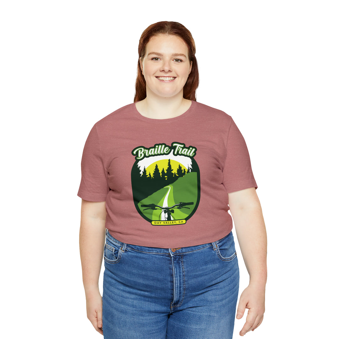 Braille Trail - Day Valley, CA Unisex Tee Shirt