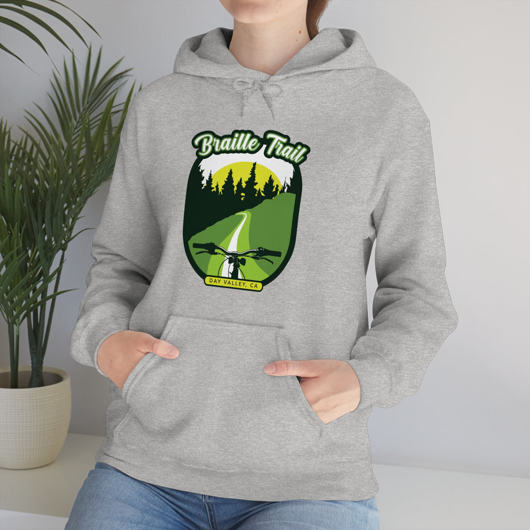 Braille Trail - Day Valley, CA Unisex Heavy Blend Hooded Sweatshirt