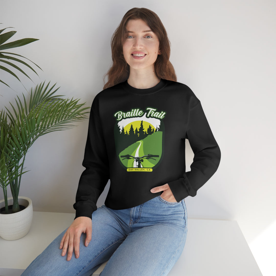 Braille Trail - Day Valley, CA Unisex Heavy Blend Crewneck Sweatshirt