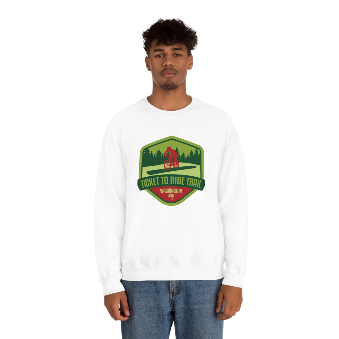 Ticket to Ride Trail - Washington State Unisex Heavy Blend Crewneck Sweatshirt