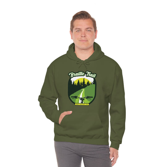 Braille Trail - Day Valley, CA Unisex Heavy Blend Hooded Sweatshirt