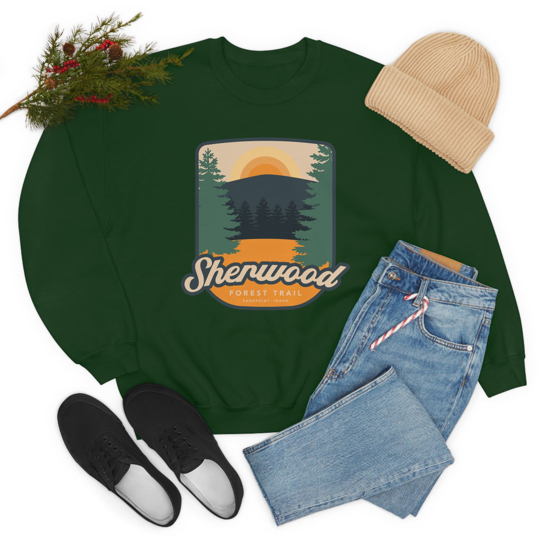 Sherwood Forest Trail - Sandpoint, Idaho Unisex Heavy Blend Crewneck Sweatshirt