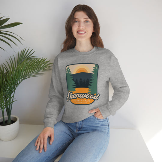 Sherwood Forest Trail - Sandpoint, Idaho Unisex Heavy Blend Crewneck Sweatshirt