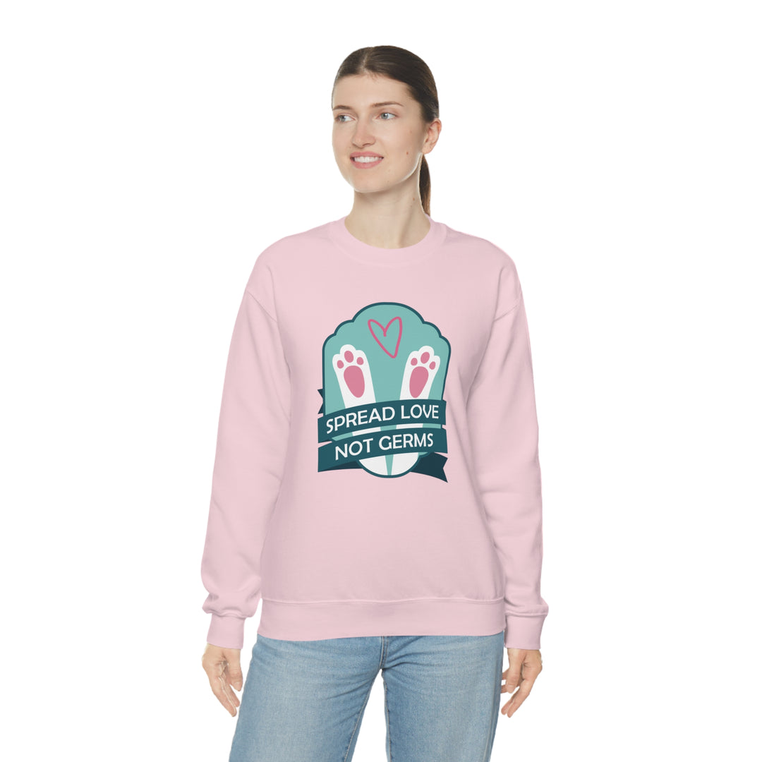 Spread love not Germs - Funny easter nurse Unisex Heavy Blend Crewneck Sweatshirt