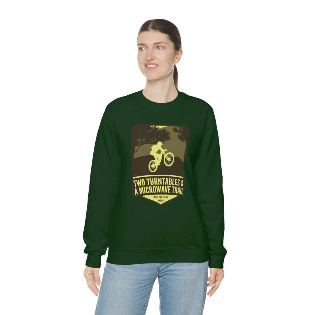 Two Turntables and a Microwave Trail - Mount Hood Village, OR Unisex Heavy Blend Crewneck Sweatshirt