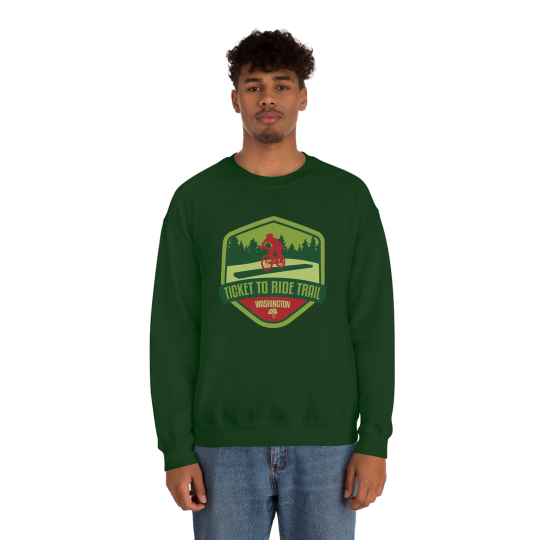 Ticket to Ride Trail - Washington State Unisex Heavy Blend Crewneck Sweatshirt