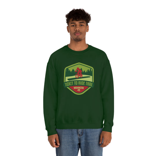 Ticket to Ride Trail - Washington State Unisex Heavy Blend Crewneck Sweatshirt