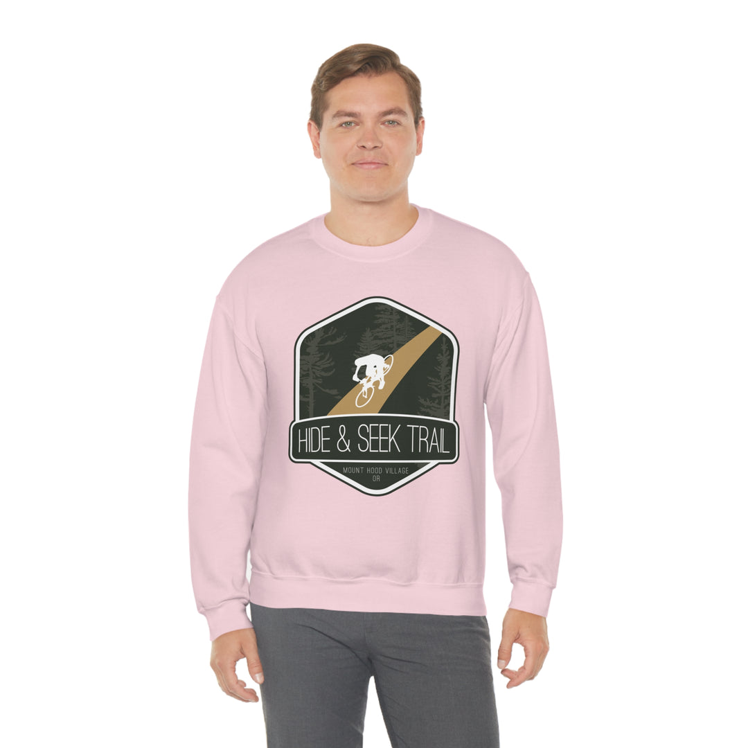 Hide and Seek Trail - Mount Hood Village, Oregon Unisex Heavy Blend Crewneck Sweatshirt