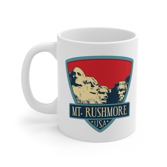 Mt. Rushmore White Ceramic Mug