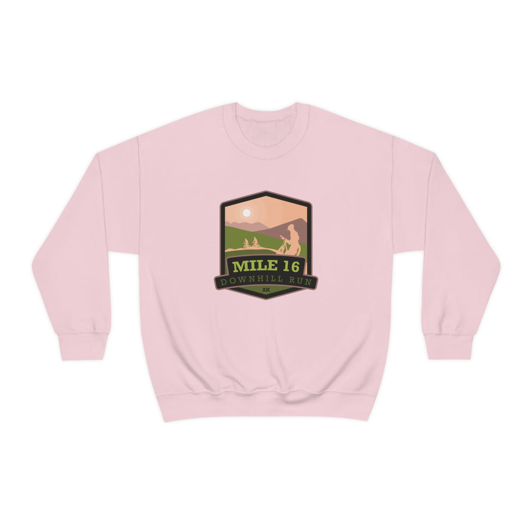 Mile 16 Downhill Run - Alaska Unisex Heavy Blend Crewneck Sweatshirt