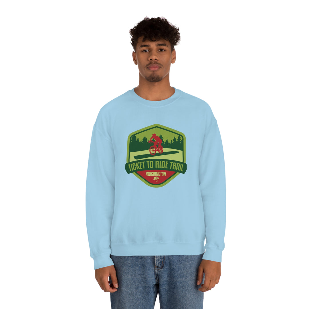 Ticket to Ride Trail - Washington State Unisex Heavy Blend Crewneck Sweatshirt