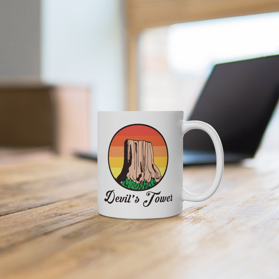 Devils Tower - Wyoming White Ceramic Mug