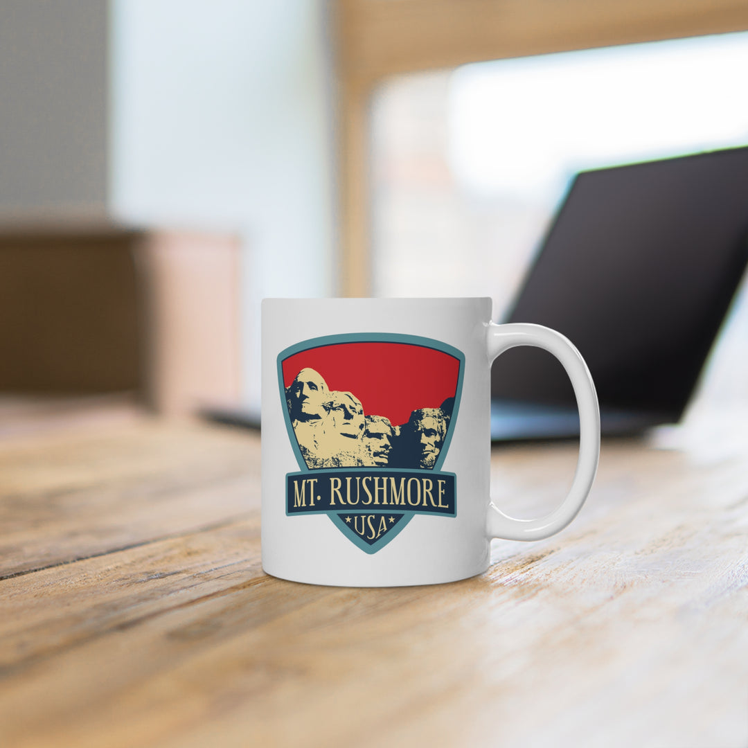 Mt. Rushmore White Ceramic Mug