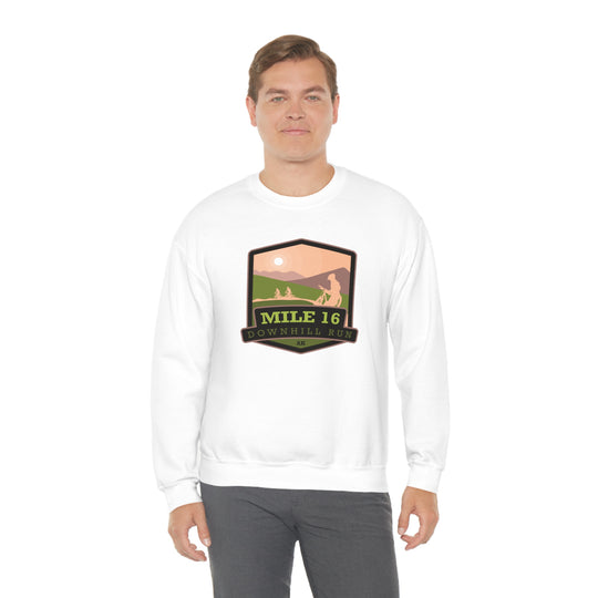 Mile 16 Downhill Run - Alaska Unisex Heavy Blend Crewneck Sweatshirt