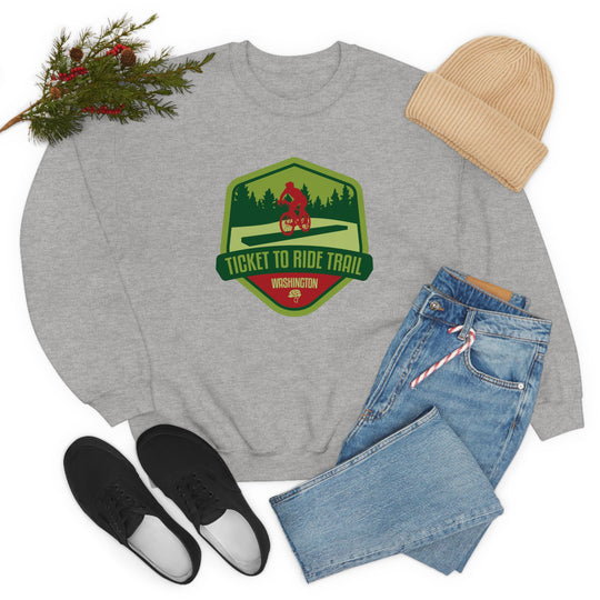 Ticket to Ride Trail - Washington State Unisex Heavy Blend Crewneck Sweatshirt